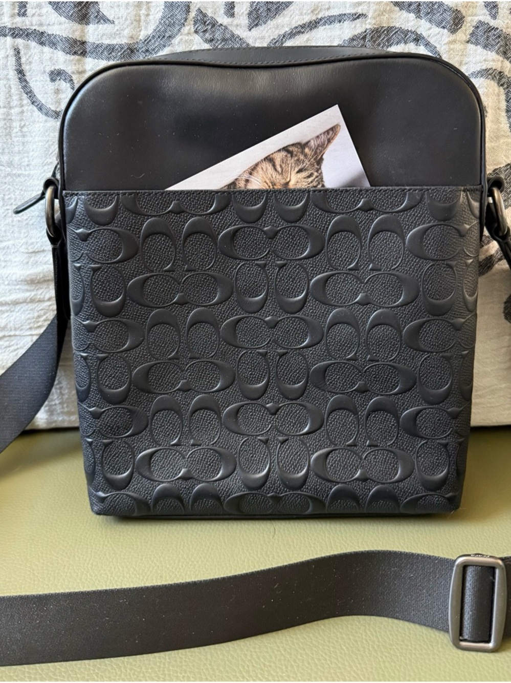 Coach Black Signature Crossbody Messenger - Picture 5 of 8